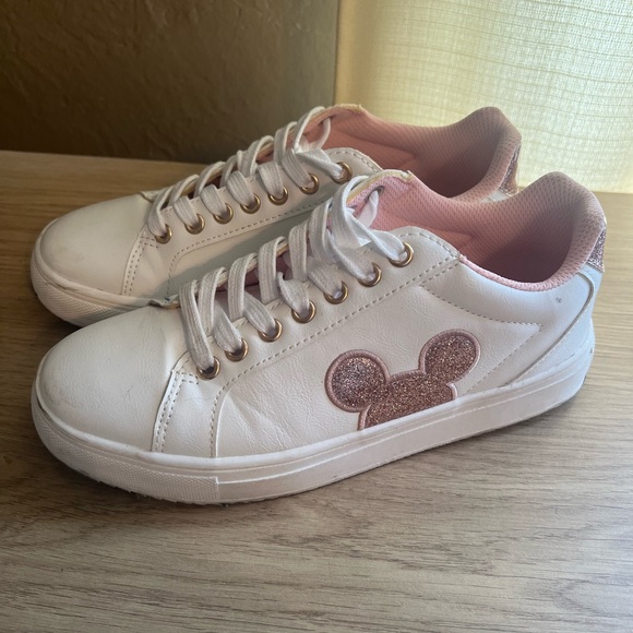 Rose Gold Mickey Sneakers - Picture 3 of 5